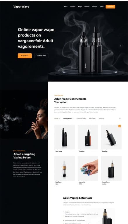 VaporWave Modern Retail Website Layout