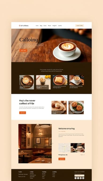 Cozy Coffee Shop Website Design