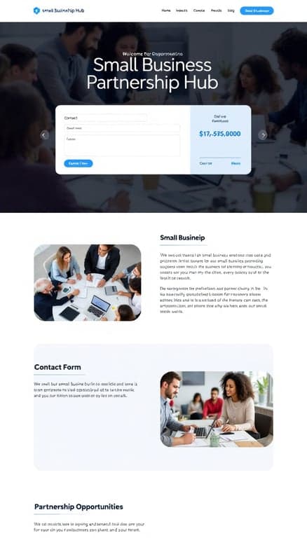 Small Business Partnership Hub Website Design