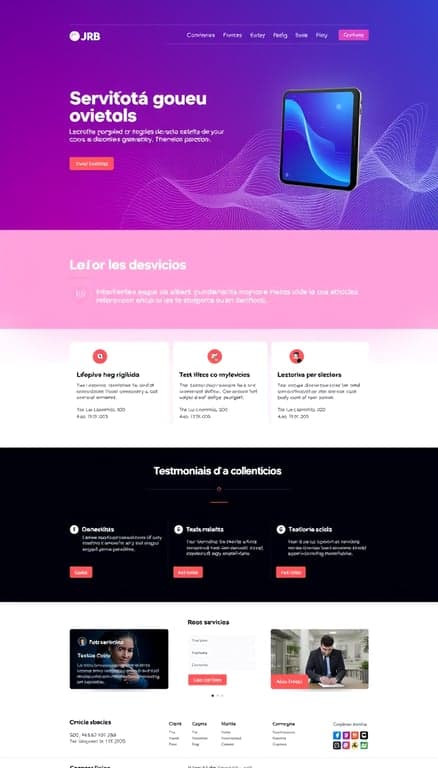Servicios Online JRB: Diseño Web Moderno y Atractivo