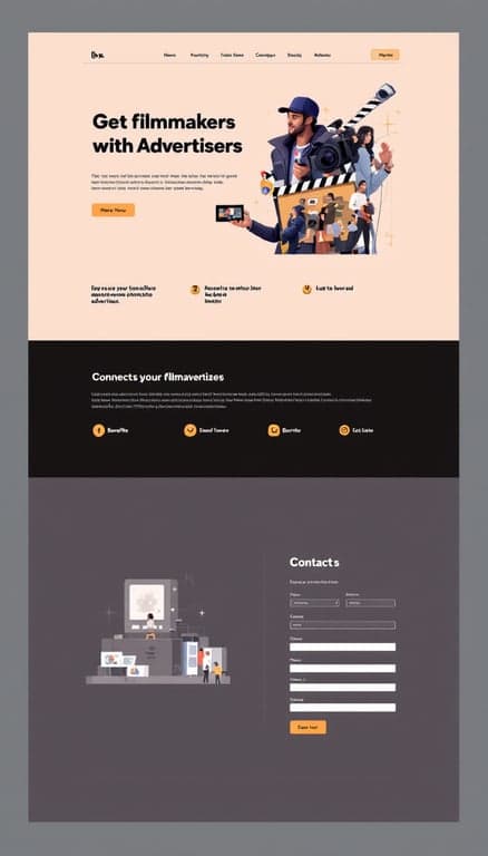 Filmmaker-Advertiser Connection Wireframe