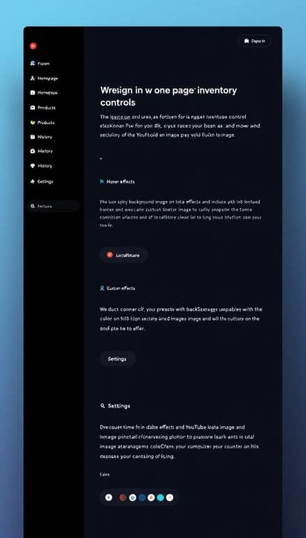 Futuristic Inventory Control Dashboard