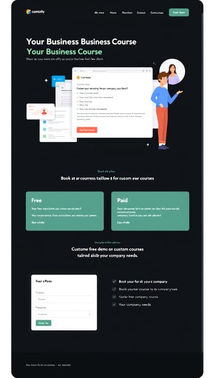 Business Course Provider Landing Page