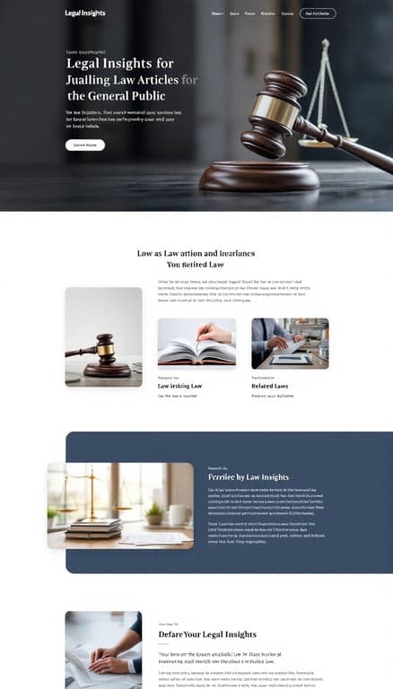 Legal Insights One-Page Website Design