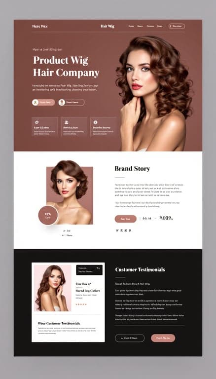 Elegant Wig Showcase Website