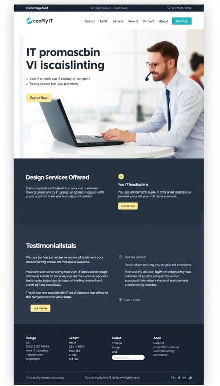IT Consulting Services Webpage Design