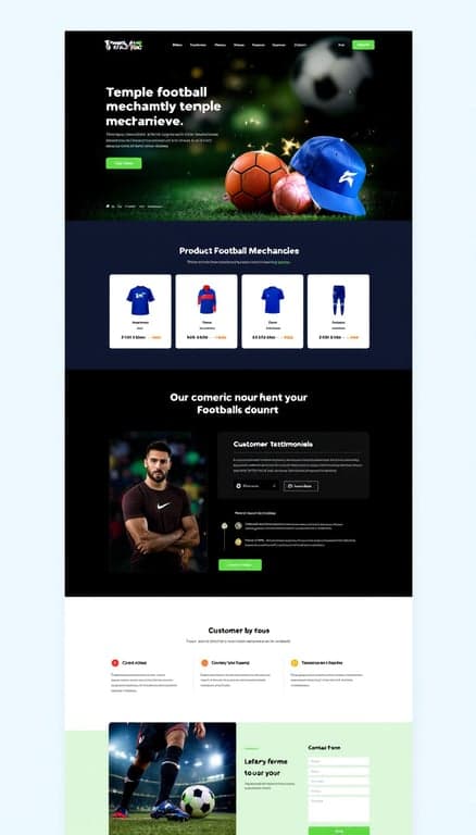 Temple du Foot E-Commerce Website Design
