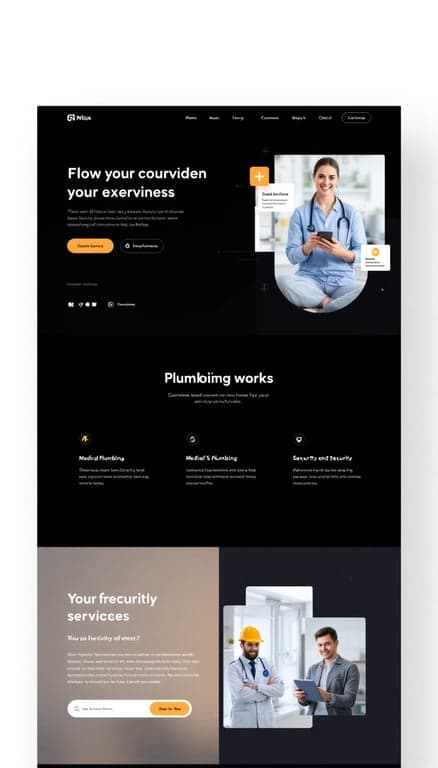 Service Hub Landing Page Design