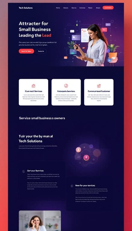 Tech Solutions One-Page Website Design