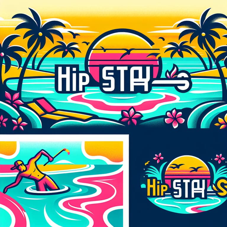 Tropical Vibes Logo for Hip Stays