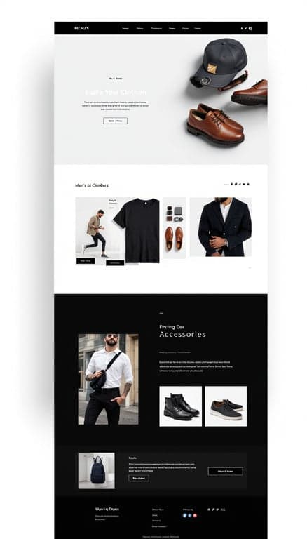 Men's Fashion eCommerce Landing Page