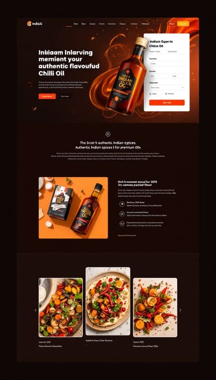 Indian OG Chilli Oil Microsite Design