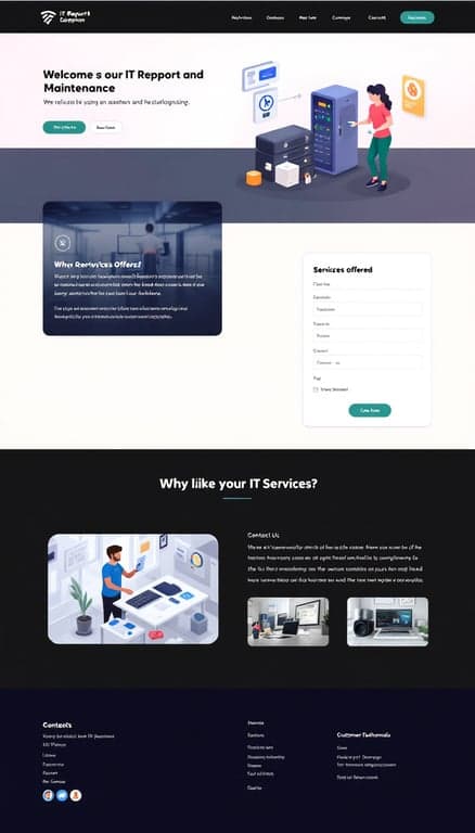 Modern IT Support Website Design