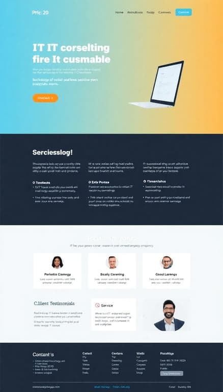 Professional IT Consulting Website Design