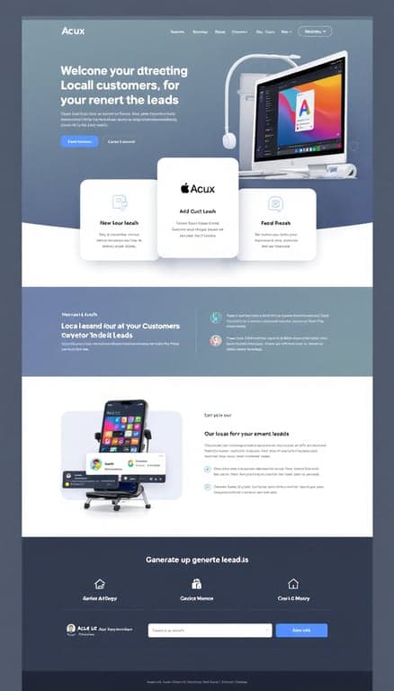Acux Small Business Landing Page Design