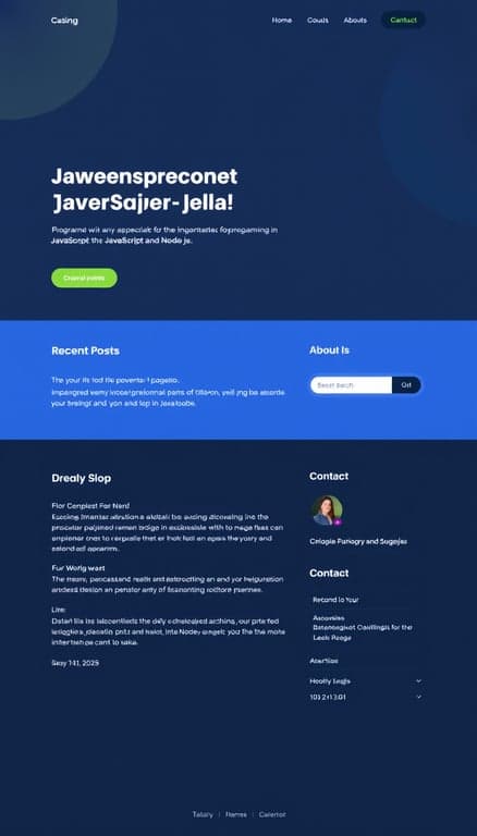 JavaScript Programmer Blog Layout
