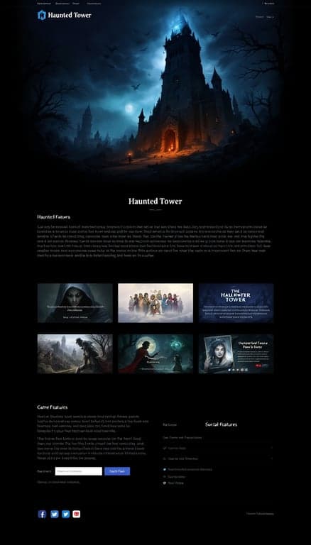 Haunted Tower Game Landing Page