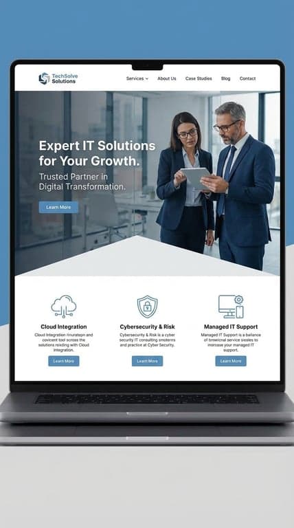 IT Consulting Website Mockup