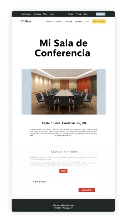Sala de Conferencias JRB - Página Web Informativa