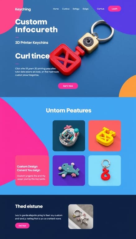 Vibrant Custom Keychain Showcase