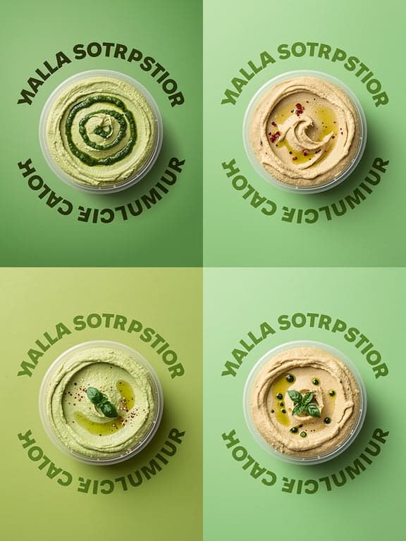 Four-Quadrant Hummus Flavor Grid