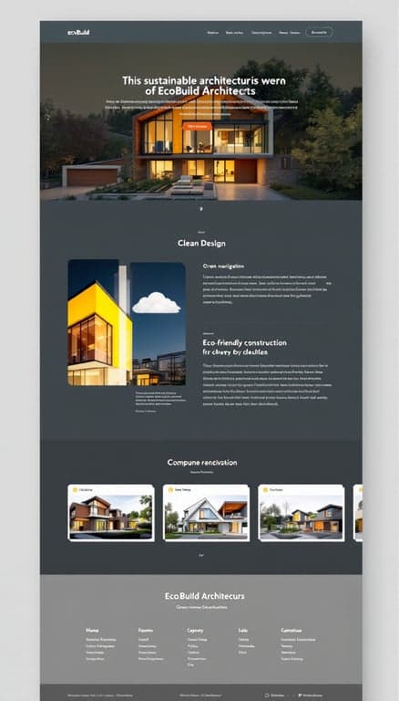 Sustainable Elegance: EcoBuild Architects Website Design