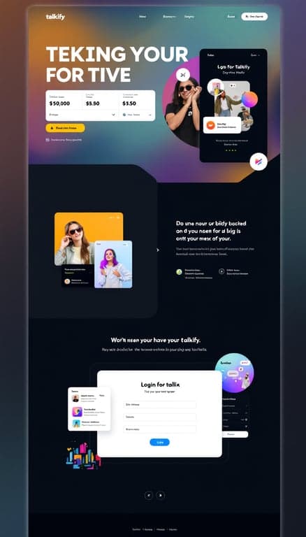 Talkify Login Page Design