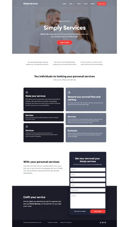 Simply Services Minimalist Web Design