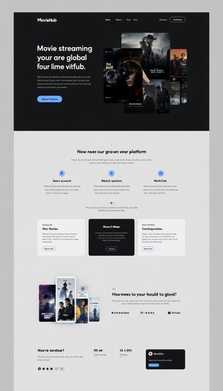 MovieHub Modern One-Page Website Design