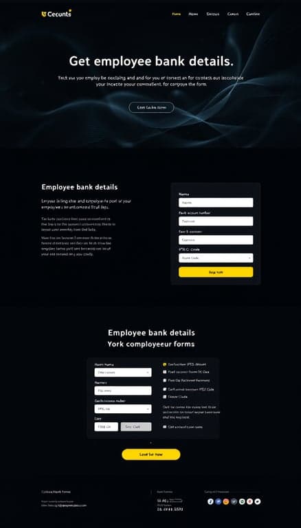 Dark-Themed Employee Bank Details Collection Page