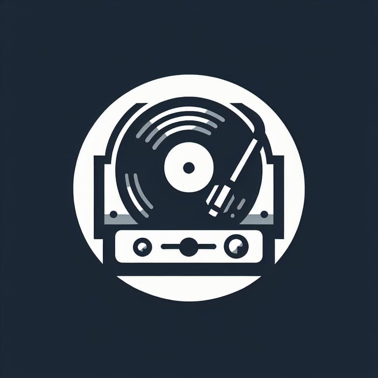 Vintage Vinyl Pickup Logo