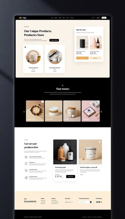 Modern One-Page E-Commerce Design for فراافزار