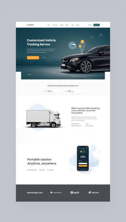 Custom Vehicle Tracking Service Website Design