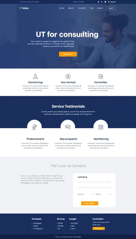 Professional IT Consulting Website Layout