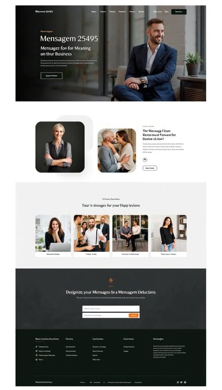 Elegant One-Page Business Website for Mensagem 25495