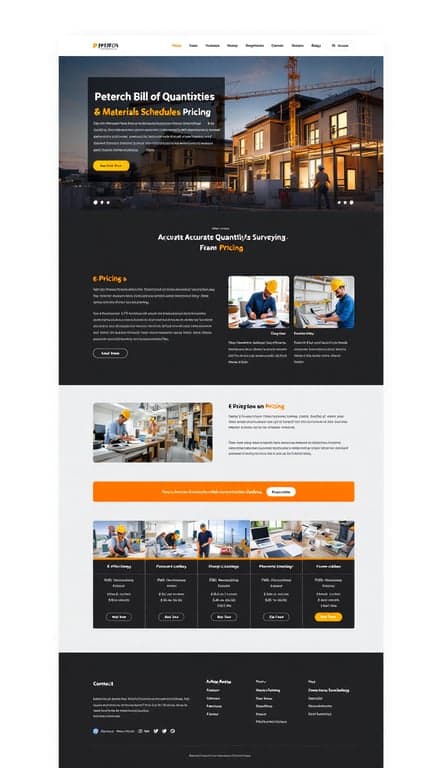Peterch Quantity Surveying Webpage Design