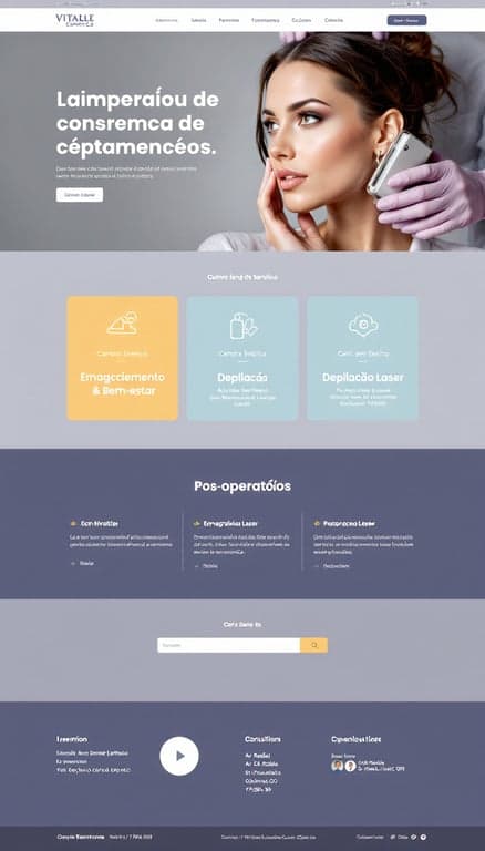 Vitalle Centro Estético - Site Simples e Atraente