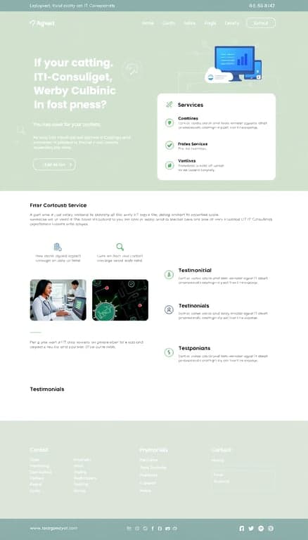 IT Consulting Business Website Mockup