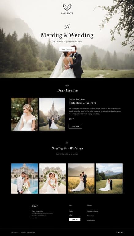 Elegant Wedding Page Design
