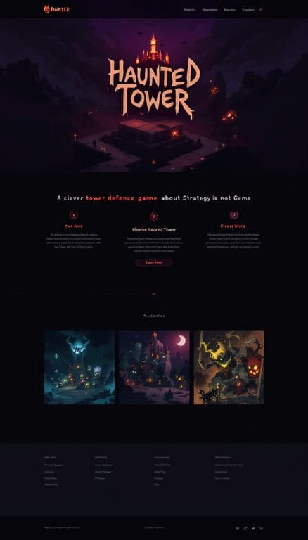 Haunted Tower Game Landing Page