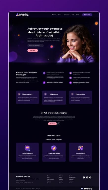 Aubrey For Arthritis Website Design