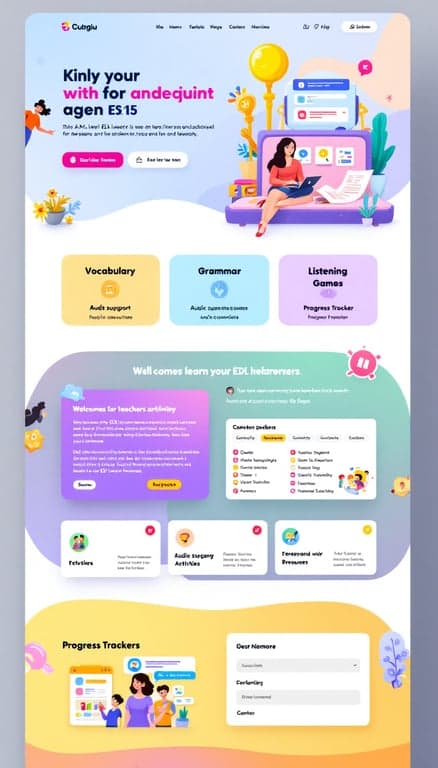 Interactive ESL Learning Hub for Teens