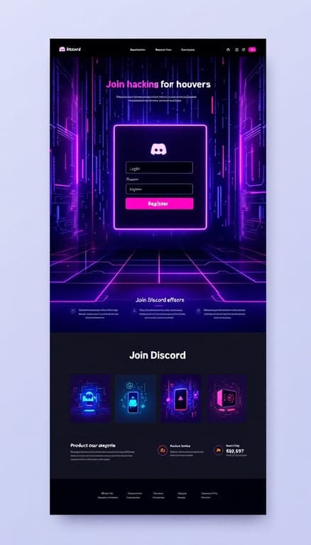 Cyberpunk Hacking Store Homepage Design