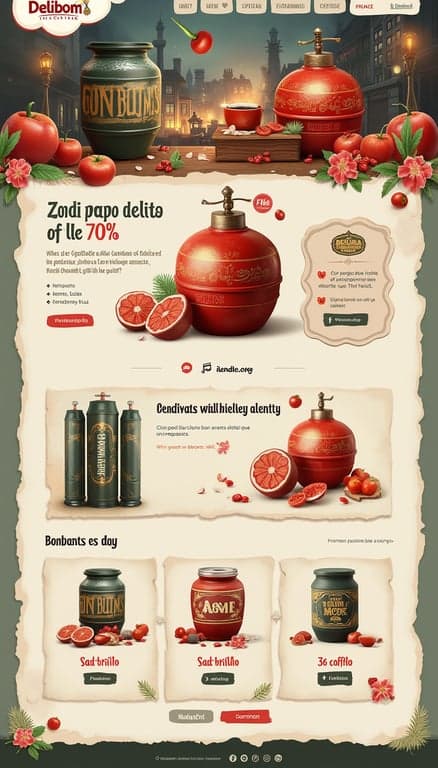 Sitio Web Delibom: Bombones Gourmet y Compra en Línea