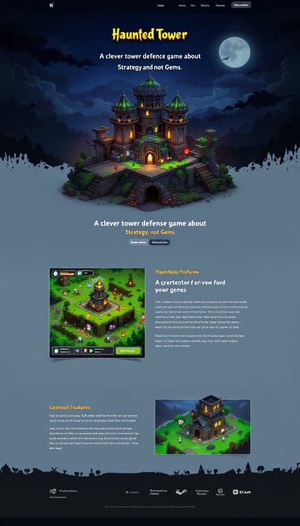 Haunted Tower Game Website Design
