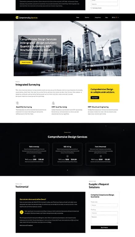 Comprehensive Design Services Website Mockup