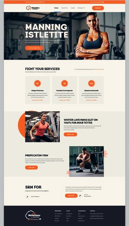Fitness Business Microsite Design