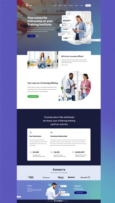 Clean Design for Training Institute Website