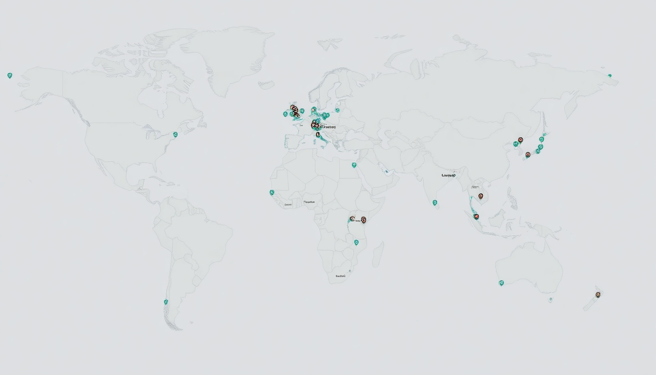 Vincom Global Presence Map