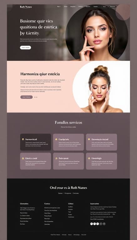 Site da Clínica de Estética Ruth Nunes